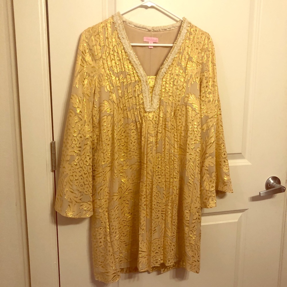 Lilly Pulitzer Gold Dress/Coverup